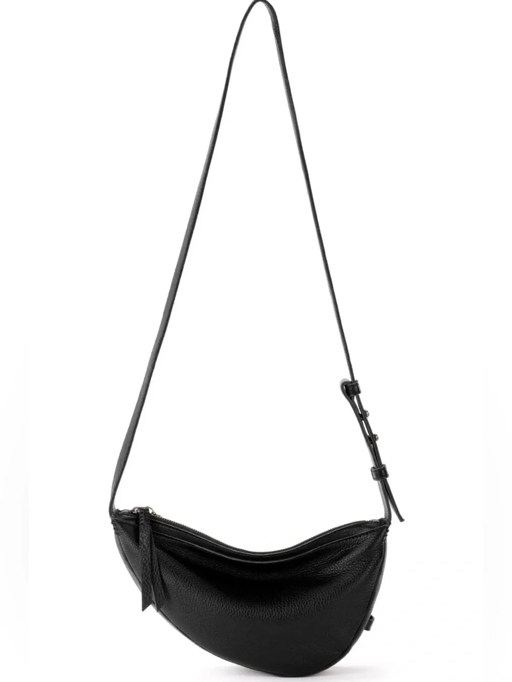 NWT The Sak Tess Sling Leather Bag | Crescent Crossbody Bag Black